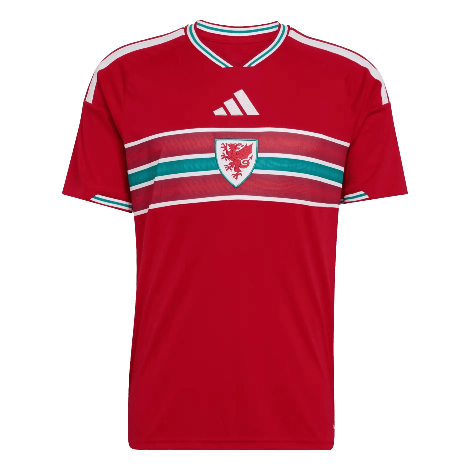 Camiseta de la selección de Gales para el Mundial 2026 - Equipación local roja con franja central.