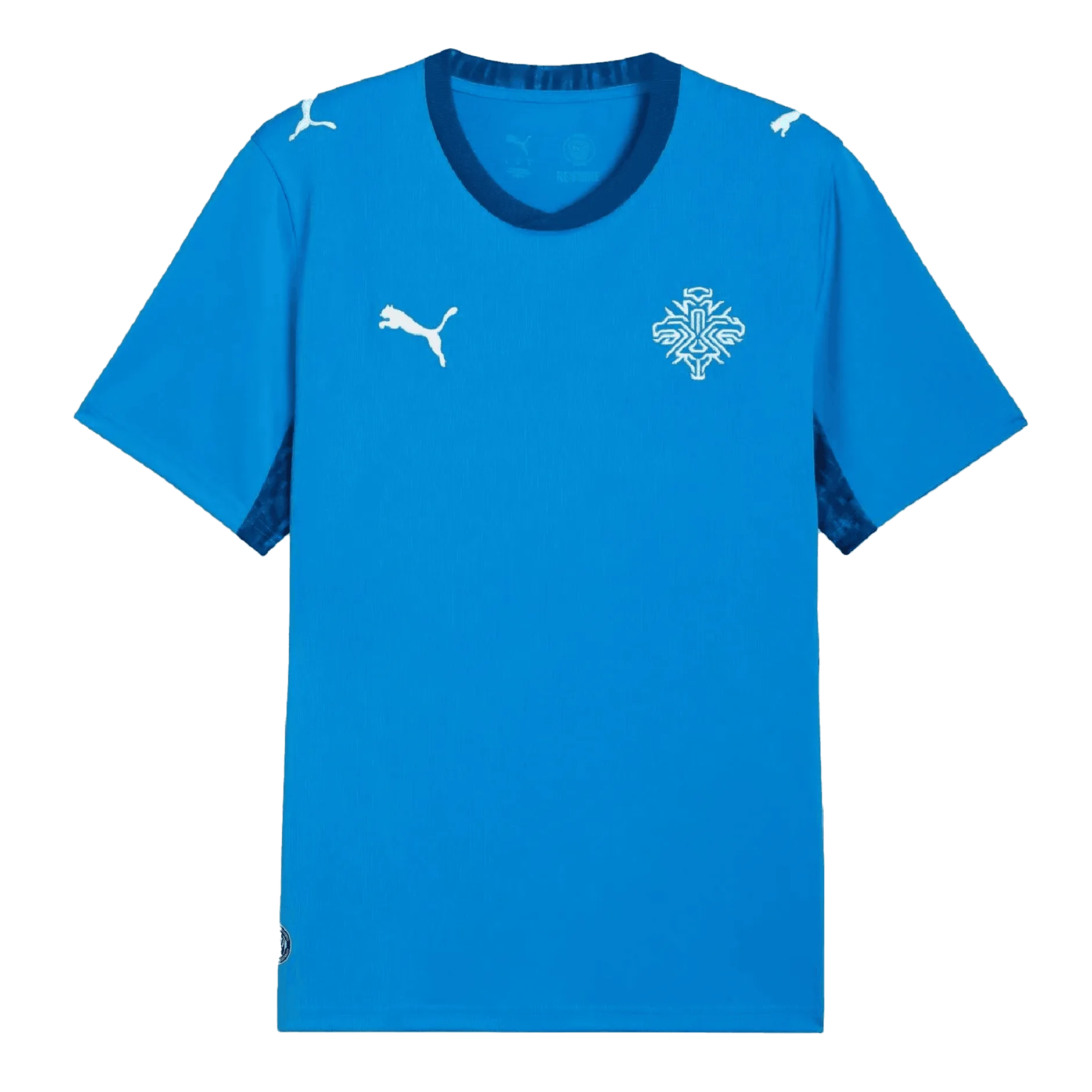 Camiseta de la selección de Islandia para el Mundial 2026 - Equipación local azul con diseño geométrico.