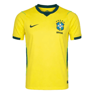 Camiseta de la selección de Brasil para el Mundial 2026 - Equipación local amarilla con detalles verdes.