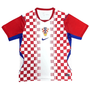 Camiseta de la selección de Croacia para el Mundial 2026 - Equipación local con cuadros rojos y blancos.