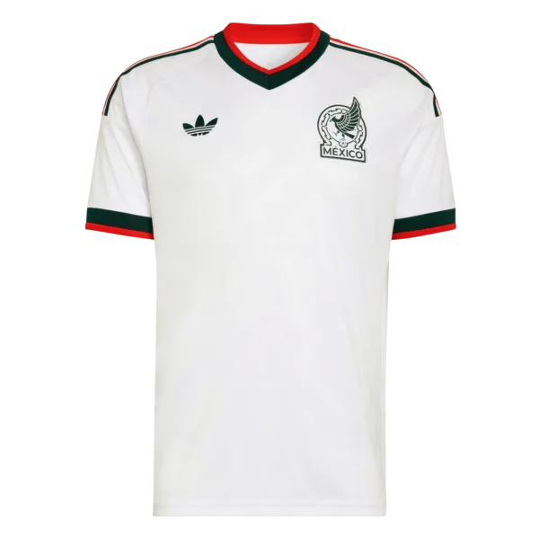 Segunda equipación de la selección de México para el torneo 2026, con diseño de arte azteca y detalles vibrantes.