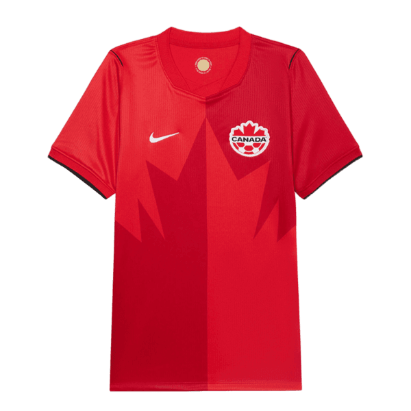 Nueva equipación de la selección canadiense para la Copa del Mundo 2026 con gráficos geométricos inspirados en su símbolo nacional.