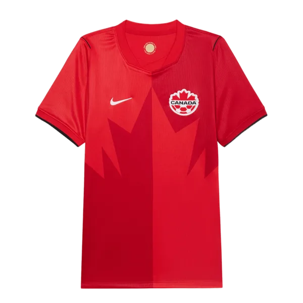 Nueva equipación de la selección canadiense para la Copa del Mundo 2026 con gráficos geométricos inspirados en su símbolo nacional.