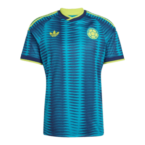 Camiseta de la selección de Colombia para el Mundial 2026 - Equipación visitante negra con detalles en naranja vibrante.