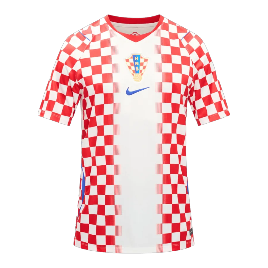 Camiseta de la selección de Croacia para el Mundial 2026 - Equipación local con cuadros rojos y blancos.