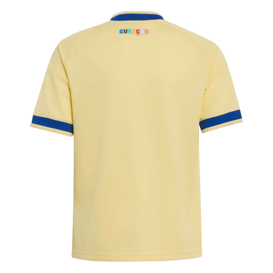 Dorsal de la camiseta de la selección de Curazao para el Mundial 2026 - Equipación visitante amarilla.