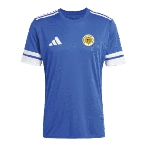 Camiseta de la selección de Curazao para el Mundial 2026 - Equipación local azul con detalles en blanco.