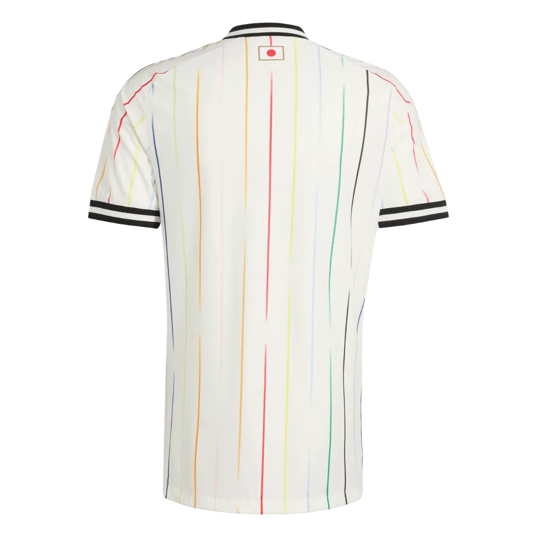 Dorsal de la camiseta de la selección de Japón para el Mundial 2026 - Equipación visitante blanca.