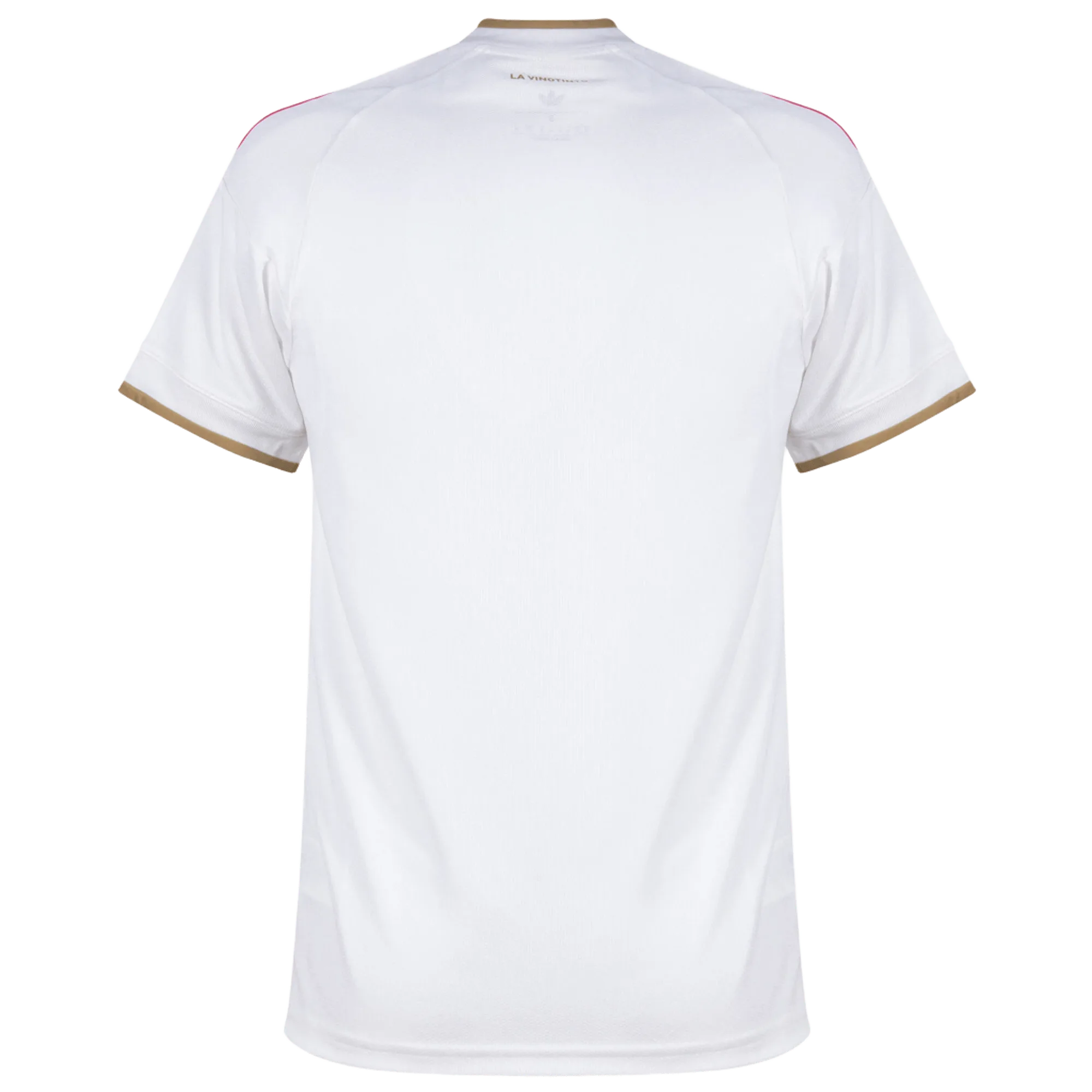 Dorsal de la camiseta de la selección de Venezuela para el Mundial 2026 - Equipación visitante blanca con ribetes dorados.