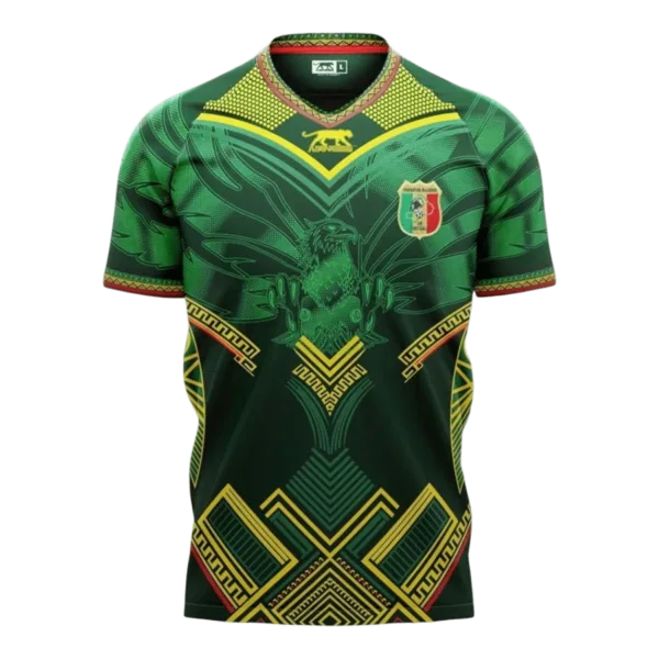 Segunda equipación de las "Águilas" de Malí para la Copa del Mundo 2026 con un diseño culturalmente rico.